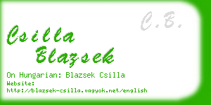 csilla blazsek business card